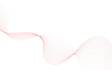 Fototapeta premium A vibrant red wave of dots and lines flows across a clean white background in a mesmerizing digital illustration