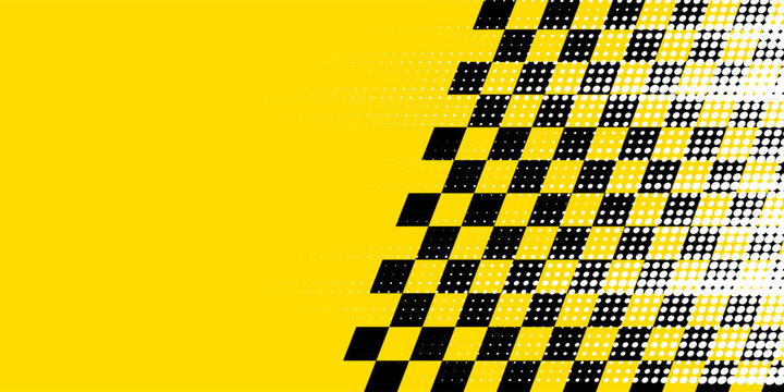 Racing background, sports race banner with dynamic grunge checkered shape ideal for sport themed events, racing posters