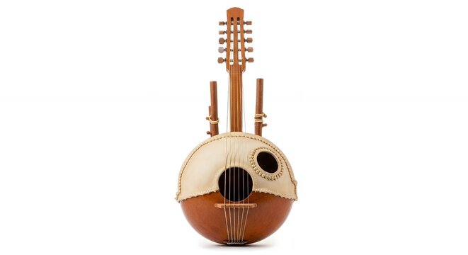 Kora African Harp Lute Instrument Studio Shot