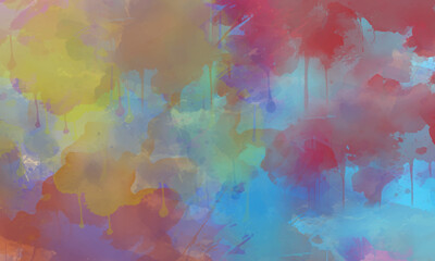 Fototapeta premium Modern expressive watercolor splash with textured artistic depth