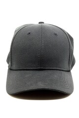Front view of a black ball cap