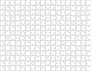 Jigsaw puzzle concept vector illustration symbolizing teamwork, solution and business strategy. Abstract background design for collaboration, partnership, problem solving and corporate growth.