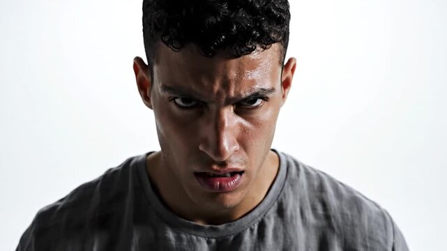A young man expressing anger and frustration in a video