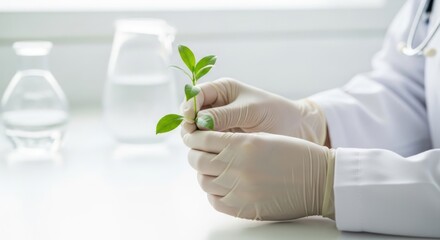 Biotech Researcher Analyzing Plant Sample