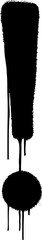 Obraz premium Grunge Style Exclamation Mark Symbol with Drips