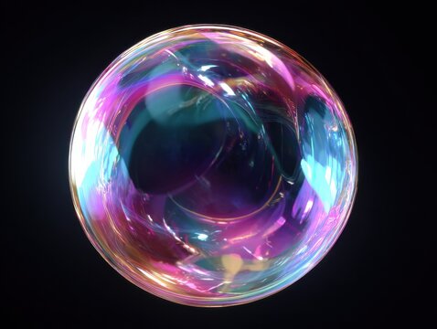 force field bubble isolated on a black background