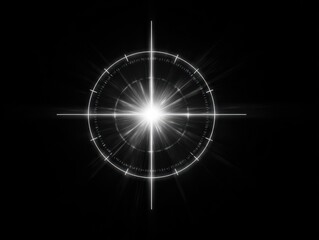 target reticle glow isolated on a black background