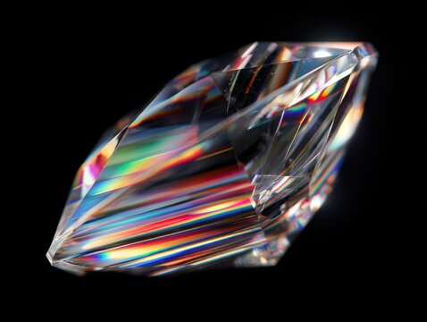 glass refraction pattern isolated on a black background