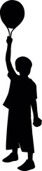 a boy playing tennis, silhouette vector
