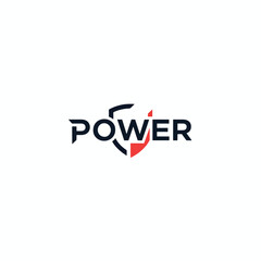 Fototapeta premium Dynamic Vector Logo Representing Power and Security with Modern Shield Design