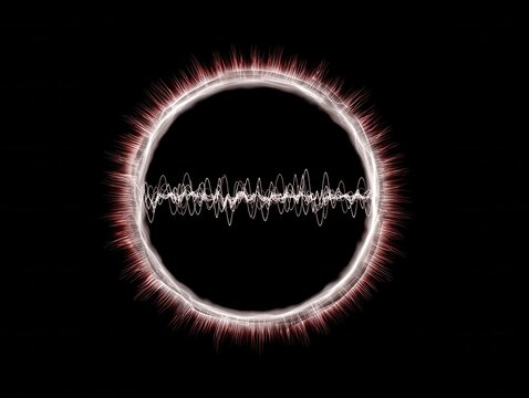shockwave ring distortion isolated on a black background