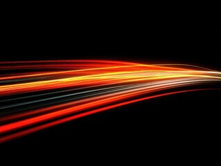 speed light streaks isolated on a black background