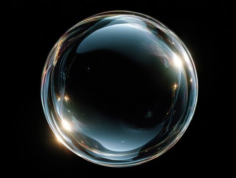 force field bubble isolated on a black background