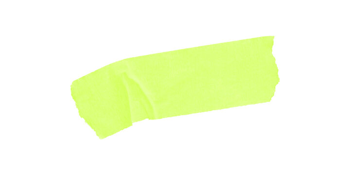 Bright lime green tape strip torn edge on black background adhesive crafting stationery supplies for art projects and