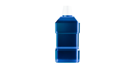 Mouth wash oral hygiene liquid bottle in a transparent background