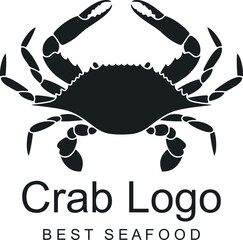 Crab logo. Isolated crab on white background