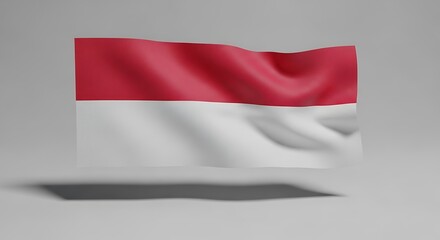 Obraz premium The indonesian flag waving in the wind