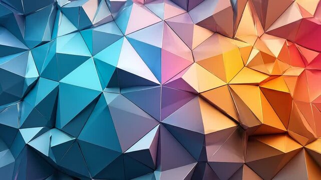 Abstract geometric background with colorful polygonal shapes and vibrant gradients.