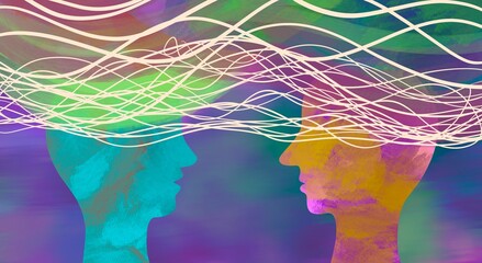 disegno grafico dialogo tra due persone