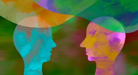 disegno grafico dialogo tra due persone