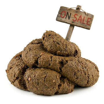 Mierda Animal Feces with "On Sale" Wooden Sign