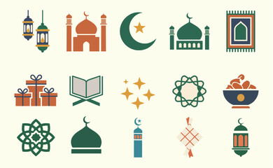 Islamic Symbols and Icons Collection.