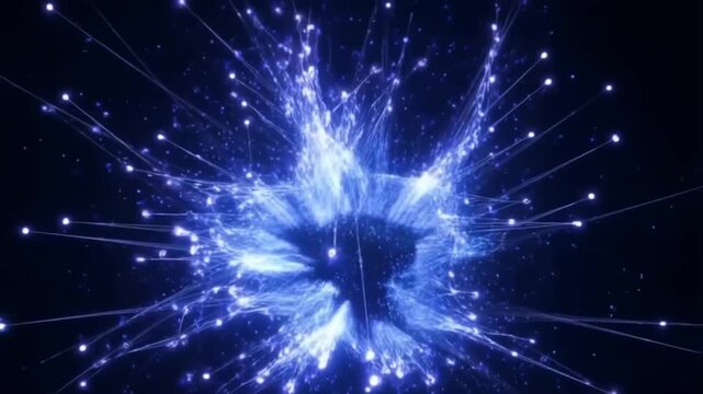 Human brain dissolving into a neural network