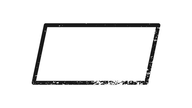 Grunge border in parallelogram form