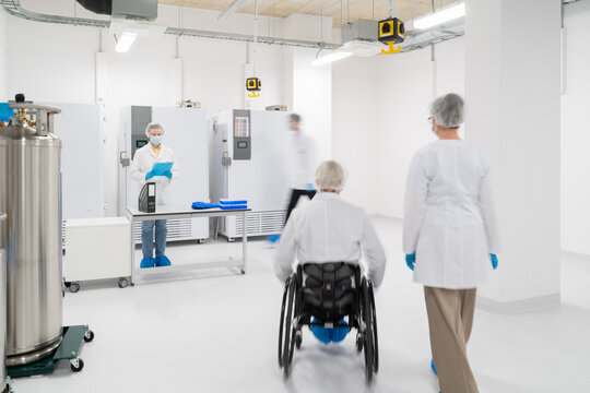 Lab Team in Modern Clean Room