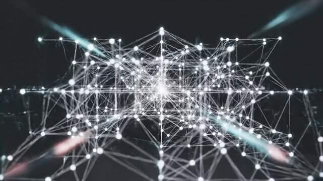 Network Visualization with Nodes and Connections.