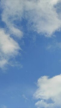 Clouds are floating across the sky