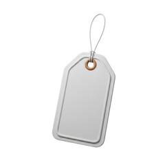 Fototapeta premium Blank white price tag with string