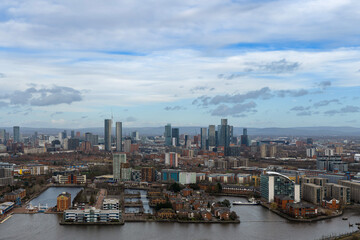 Obraz premium The Two Cities Of Salford And Manchester