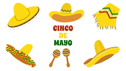 Cinco de Mayo holiday Festive Fiesta Parade. For ads web design marketing visuals. Vector illustration.