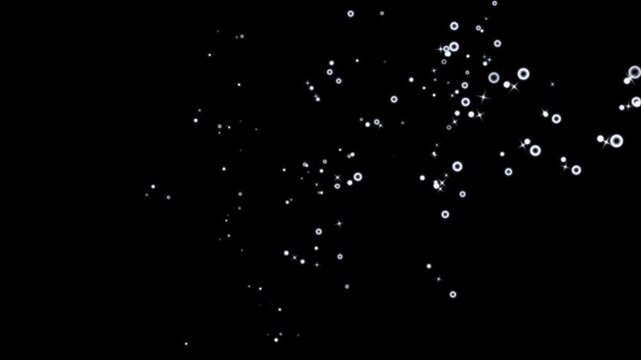 Bubbles pop shine animation, twinkling starlight line 4k animation , blinking cartoon stars, star sparkle vector doodles, glowing light effect, retro shine movement on black screen background