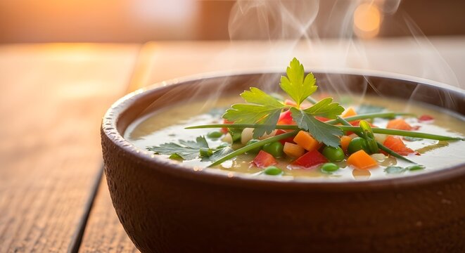 Sopa Soto picante y salada servida fresca