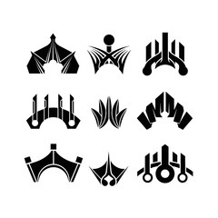 Fototapeta premium Collection of Abstract Geometric Logos and Symbols 3.