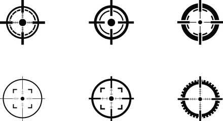 Fototapeta premium target icons set silhouette on white background