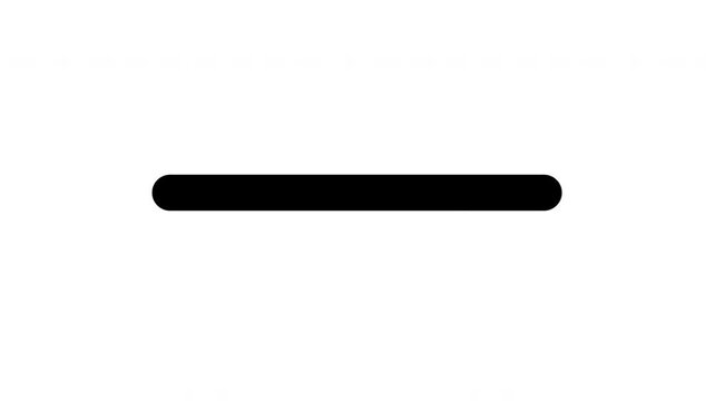 Progress Bar Loading Blinking Animation Black Isolated On White Background