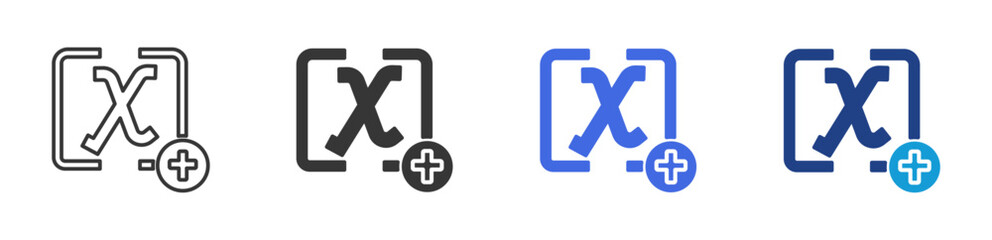 variable icon set multiple style collection