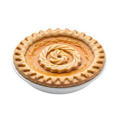 Fototapeta premium Delicious spiral pastry tart isolated on transparent background