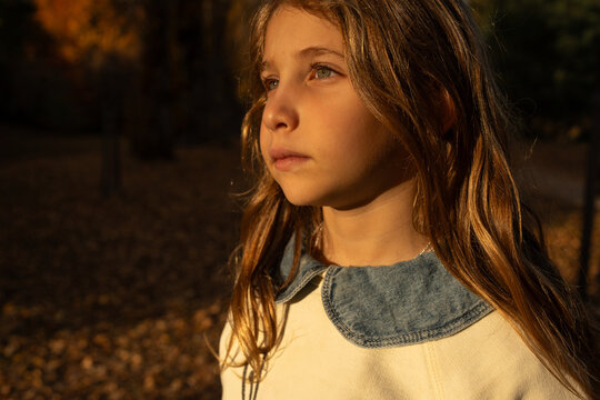 Portrait with golden hour gaze
