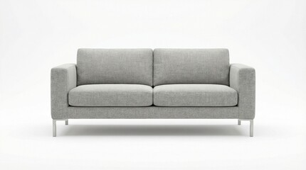 Fototapeta premium Modern Minimalist Sofa Isolated on Pure White Background
