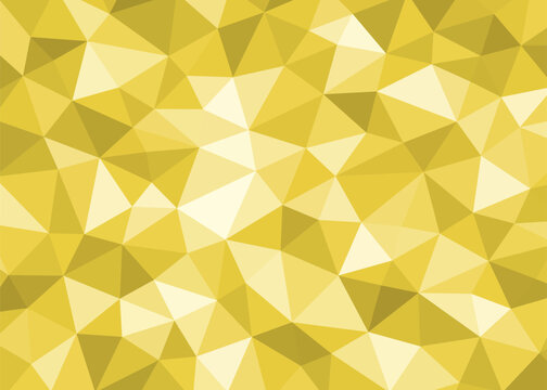 Abstract Yellow Low Poly Geometric Background with Modern Triangle Pattern
