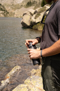 Filtering alpine lake water