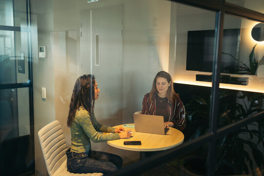 Interview in a Small Conference Room