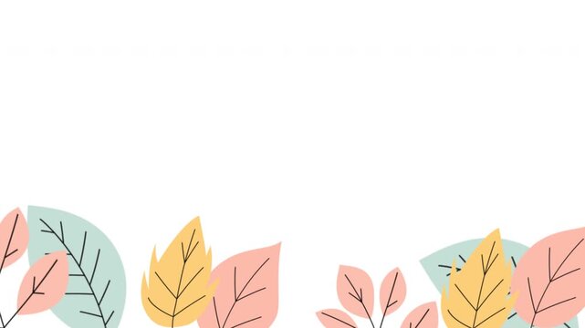 Pastel leaf animation perfect for nature themed designs. 4k animated Ideal for environmental, spring promotions, botanical websites, and seasonal greeting videos. alpha channel