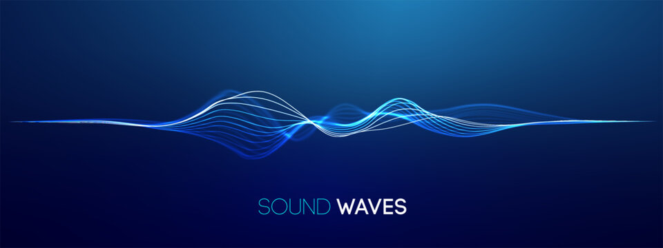 Background music with wave sound voice and soundwave. Tech ai abstract with pattern and background. Music wave neural graphic virtual modern business connect bg harmonic techno artificial neon data.