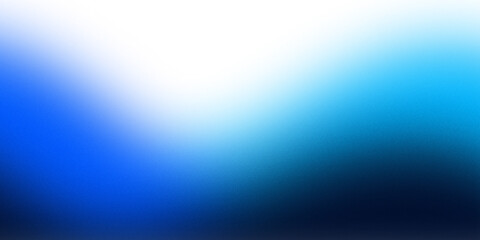 Abstract aesthetic blue glowing gradient wave with grainy noise texture