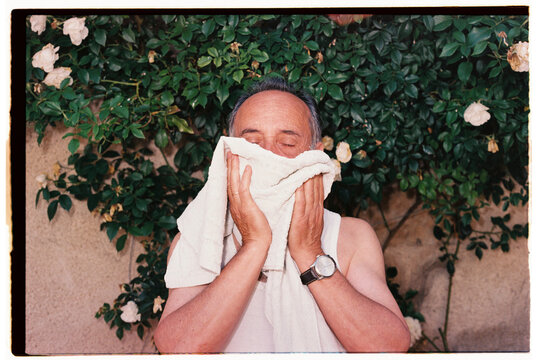 A morning shaving routine